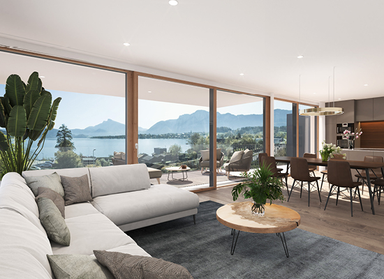 Penthouse mit Seeblick fertig und verfügbar